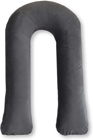 بودي نيست™ وسادة حمل للنوم - وسادة امومة على شكل حرف U للنساء الحوامل - وسادة تبريد للجسم لجميع الفصول مع غطاء مزدوج الجوانب قابل للعكس والازالة، قابل للغسل وناعم مينكي in Kuwait