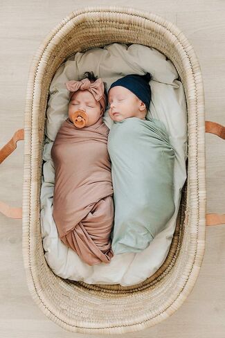 Mebie Baby Charcoal Stretch Swaddle, Modern and Neutral Swaddle Blanket for Baby Girl, Soft Baby Blankets, Newborn Swaddle Blanket, 0-3 Month, Comfy Wrap, Baby Essentials & Gifts (47" x 47") in Saudi Arabia