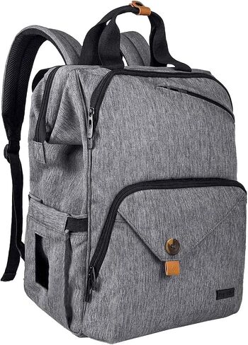 Hap Tim Diaper Bag Backpack,Large Capacity Travel Back Pack Maternity Baby Nappy Changing Bags, Double Compartments with Stroller Straps,Waterproof, Mint Green Black(US7340-GB) in Saudi Arabia