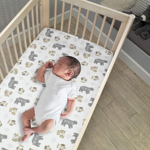 Lambs & Ivy Woodland Forest Animal Nursery 5-Piece Baby Crib Bedding Set - Gray in Saudi Arabia
