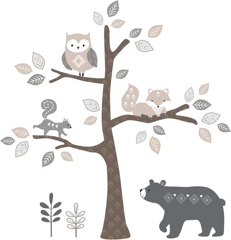 Lambs & Ivy Woodland Forest Animal Nursery 5-Piece Baby Crib Bedding Set - Gray in Saudi Arabia