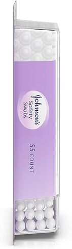 Johnson's 008256OurBundle Non-Chlorine Bleached Safety Ear Swabs for Babies and Children, 55 ct ( Pack of 2) in Saudi Arabia