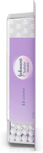 Johnson's 008256OurBundle Non-Chlorine Bleached Safety Ear Swabs for Babies and Children, 55 ct ( Pack of 2) in Saudi Arabia