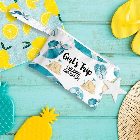 zcyxuuw Wet Bag, Wet Dry Bag, Wet Bag for Swimsuit, Travel, Beach, Pool, Diapers, Dirty Yoga Gym Clothes, Toiletries, Makeup Bag, Waterproof Reusable Beach Bag Ocean Starfish D閏or, 2 Pcs Set. in Kuwait