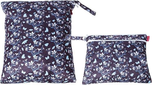 Damero 3Pcs Wet Dry Bag with 2 Zippered Pockets and Snap Handle for Cloth Diaper, Swimsuit, Clothes, Ideal for Travel, Exercise, Daycare, Roomy and Water-resistant (Bear) in Kuwait