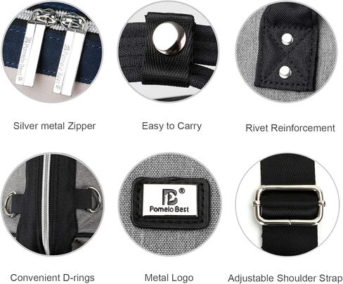 Pomelo Best Multifunctional Diaper Bag Totes with Changing Pad & Stroller Straps, Large Portable Newborn Baby Bags, Unisex and Stylish Travel Diaper Backpacks for Mom and Dad, Army Green in Kuwait