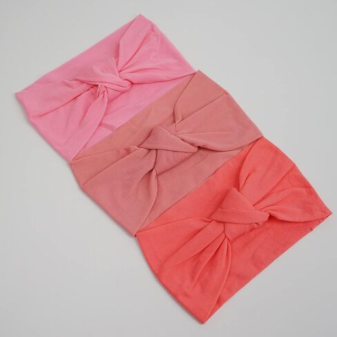15PCS Baby Nylon Headbands 5 inches Handmade Cross Elastic Soft Headbands | Without bow baby headbands 15 colors one size fits all no red mark leaves handmade nylon hairbands in Saudi Arabia