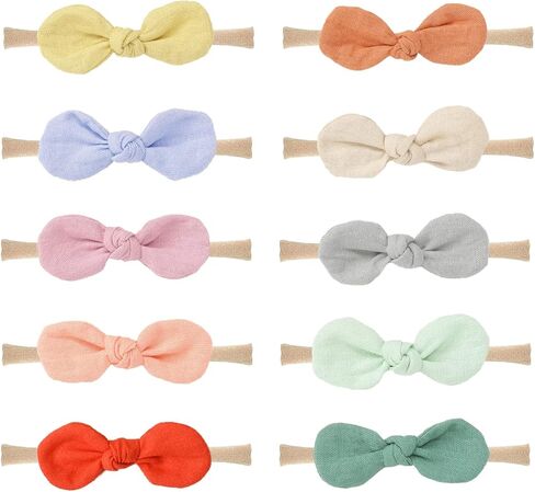ZYSC Baby Girl Bows Infant Headbands Newborn Toddler Nylon Hairbands Hair Accessories for Baby Girls in Kuwait