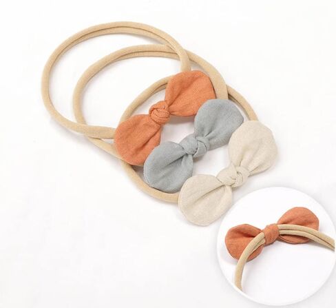 ZYSC Baby Girl Bows Infant Headbands Newborn Toddler Nylon Hairbands Hair Accessories for Baby Girls in Kuwait