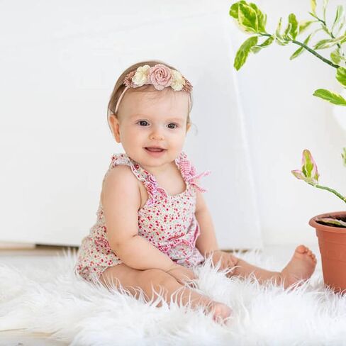 Cinaci 5 Pack Delicate Floral Flower Nylon Headbands Hair Bands Accessories for Baby Girls Newborns Infants Toddlers Kids (5 Pack S10) in Saudi Arabia