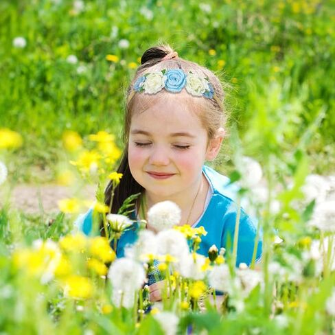 Cinaci 5 Pack Delicate Floral Flower Nylon Headbands Hair Bands Accessories for Baby Girls Newborns Infants Toddlers Kids (5 Pack S10) in Saudi Arabia