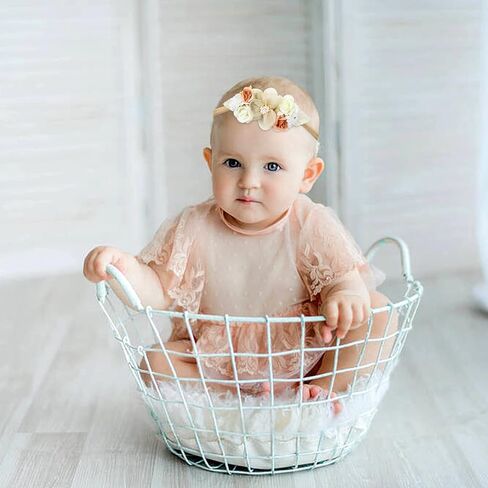 Cinaci 5 Pack Delicate Floral Flower Nylon Headbands Hair Bands Accessories for Baby Girls Newborns Infants Toddlers Kids (5 Pack S10) in Saudi Arabia