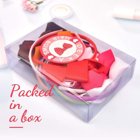 DEEKA 4 بوصة 12 قطعة من شريط Grosgrain أقواس رأس عصرية فيونكات شعر للفتيات الصغيرات in Kuwait