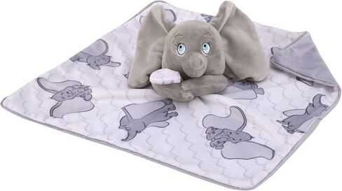 Disney Dumbo Gray and White Super Soft Sherpa Baby Blanket and Security Blanket 2-Piece Set in Saudi Arabia