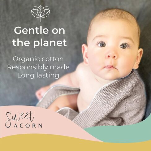 Knit Baby Blanket in Elegant Pattern, Organic Cotton Blankets for Crib or Stroller, Receiving Blankets - Salt White in Saudi Arabia