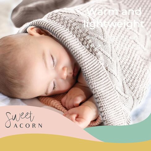 Knit Baby Blanket in Elegant Pattern, Organic Cotton Blankets for Crib or Stroller, Receiving Blankets - Salt White in Saudi Arabia