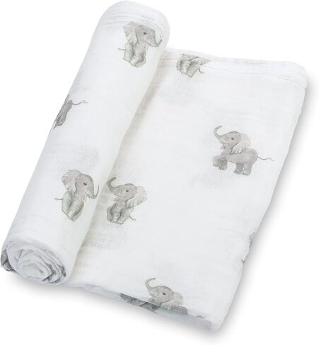 LollyBanks Baby Swaddle Blankets, 100% Organic Cotton Muslin Baby Blanket | 47" x 47", Lightweight Receiving Blanket for Nursing, Stroller, Boys & Girls (Golf Print) in Saudi Arabia