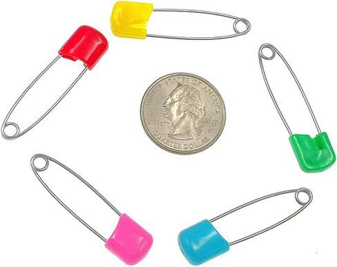 Kinteshun Baby Safety Pins,Kid Secure Clips Diaper Bib Nappy Pin with Safe Lock(50pcs,1.6 inches,7 Assorted Candy Colors) in Saudi Arabia