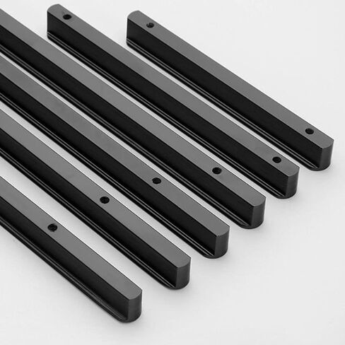 D Handle,Door Cupboard Knobs,Furniture Drawer Pulls,Hidden Kitchen Door Handles 2 Pcs Black Cabinet Handles Aluminum Invisible Door Handle with Screws Drawer Handles for Wardrobe,Home Decor,Furniture, in Kuwait