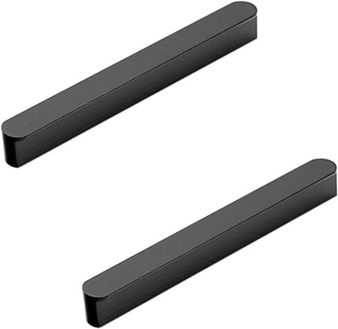 D Handle,Door Cupboard Knobs,Furniture Drawer Pulls,Hidden Kitchen Door Handles 2 Pcs Black Cabinet Handles Aluminum Invisible Door Handle with Screws Drawer Handles for Wardrobe,Home Decor,Furniture, in Kuwait
