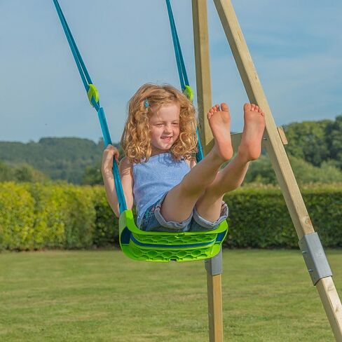 TP Toys Baby Swing - Comfy Toddler Swing Seat, Kids Outdoor Toys, Quadpod Adjustable 4-in-1 Swings Chair, Secure, Safe Quick Click Locking System, Durable, Easy Installation, Ages 6 Months - 8 Years in Saudi Arabia