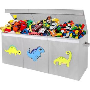 WOMRICH Extra Large Toy Box Chest, Toy Box for Boys Girls Kids, Collapsible Toy Bin with Flip-Top Lid and Handles, Sturdy Toy Organizers and Storage for Nursery Room, Playroom and Closet in Kuwait