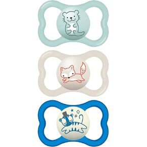 MAM Air Night & Day Baby Pacifier, for Sensitive Skin, Glows in The Dark, 3 Pack, 6-16 Months, Unisex, 3 Count (Pack of 1) in Saudi Arabia