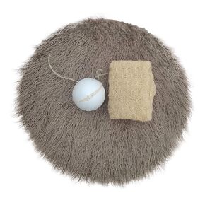 Newborn Photo Props Faux Fur Round 23.6 inch Soft Baby Boy Girl Photo Blanket Studio Photo Mat (Mint) in Saudi Arabia