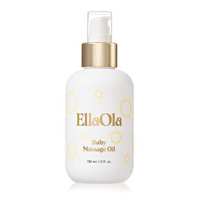 Organic Travel Baby Massage Oil - Deep Moisturizing Formula Made With Natural Jojoba, Avocado & Argan Oil to Hydrate Sensitive Skin & Protect Against Cradle Cap, Fragrance Free I 1.7 fl. oz.