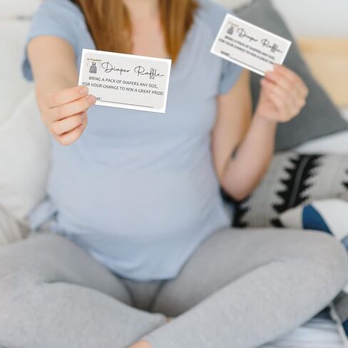 مجموعة ألعاب استحمام الطفل - تتضمن 1 لافتة يانصيب للحفاضات و50 تذكرة يانصيب للحفاضات، ملابس بوهو بوي للأطفال، لوازم تزيين حمام الطفل لألعاب الحفلات التي تكشف عن جنس الطفل - niaobu-b011 in Kuwait