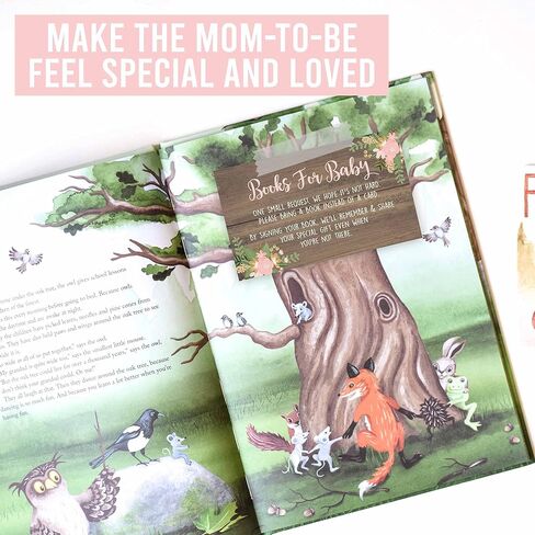 25 Book Request Baby Shower Guest Book Alternative - Deer Baby Shower Invitation Inserts, Books For Baby Shower Request Cards, Bring A Book Instead Of A Card, Baby Shower Book Request For Girls in Saudi Arabia