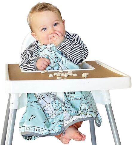 Premium Baby Led Weaning Bib - Full Coverage with Lap Protection - Water-Resistant Long Sleeve Smock in Saudi Arabia