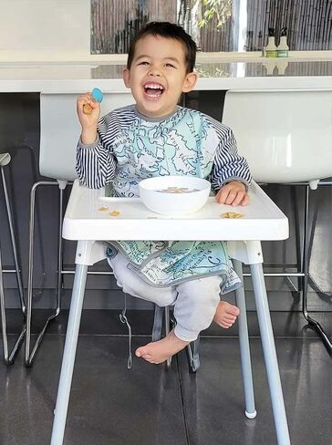 Premium Baby Led Weaning Bib - Full Coverage with Lap Protection - Water-Resistant Long Sleeve Smock in Saudi Arabia