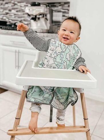 Premium Baby Led Weaning Bib - Full Coverage with Lap Protection - Water-Resistant Long Sleeve Smock in Saudi Arabia
