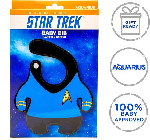 GAMAGO Star Trek Baby Bib for Feeding, Drooling & Teething - Cute Terry Cloth Cover for Newborn Baby Boys & Girls - Officially Licensed Star Trek Merchandise & Collectibles - 6+ Months Old - Unisex in Saudi Arabia