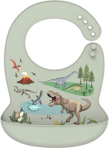 Silicone Bib For Babies & Toddlers Self Feeding BPA Free Waterproof Comfortable Soft in Saudi Arabia