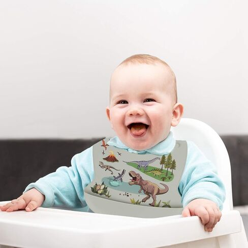 Silicone Bib For Babies & Toddlers Self Feeding BPA Free Waterproof Comfortable Soft in Saudi Arabia