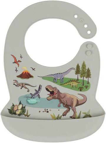 Silicone Bib For Babies & Toddlers Self Feeding BPA Free Waterproof Comfortable Soft in Saudi Arabia
