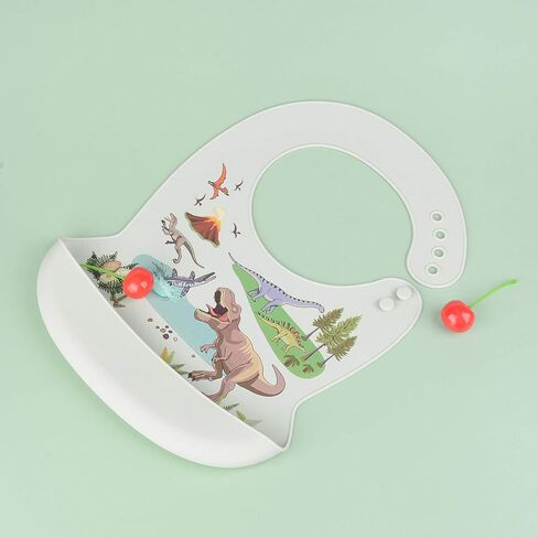 Silicone Bib For Babies & Toddlers Self Feeding BPA Free Waterproof Comfortable Soft in Saudi Arabia