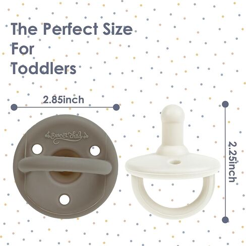 Soothie Pacifiers 0-18 Months, Set of 6 Ultra-Light Silicone Binkies with Collapsible Handle & 3 Air Holes for Added Safety, Best Newborn Pacifiers for Baby Boys Or Girls (Mulberry) in Saudi Arabia