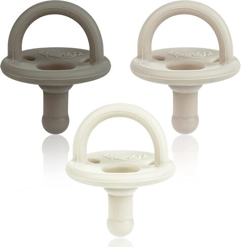 Soothie Pacifiers 0-18 Months, Set of 6 Ultra-Light Silicone Binkies with Collapsible Handle & 3 Air Holes for Added Safety, Best Newborn Pacifiers for Baby Boys Or Girls (Mulberry) in Saudi Arabia