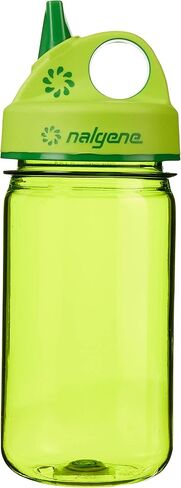 زجاجات مياه Nalgene Kids Sustain Grip-N-Gulp مصنوعة من مواد مشتقة من 50% من النفايات البلاستيكية، كوب مضاد للتسرب، متين، خالي من BPA وBPS، آمن للاستخدام في غسالة الأطباق، قابل لإعادة الاستخدام، 12 أونصة، بركان برتقالي in Kuwait