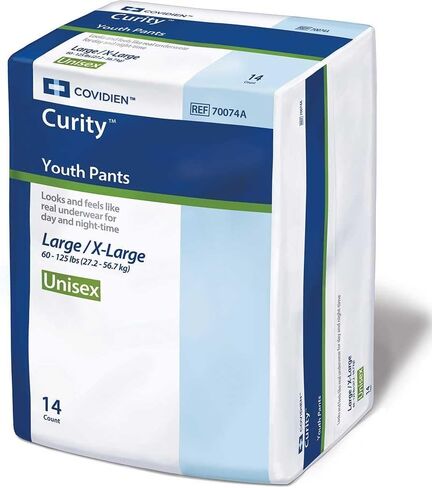 حفاضات شبابية من Curity مقاس كبير/X-Large/56 (4 أكياس من 14) in Kuwait