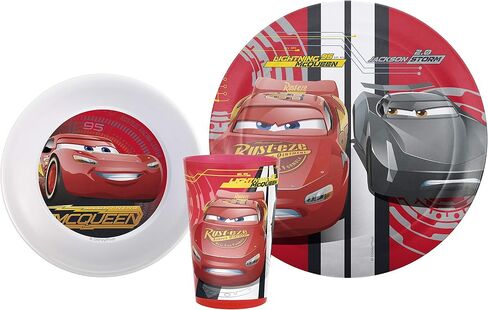 Zak Designs Peppa Pig Kids Dinnerware Set Includes Plate, Bowl, and Tumbler, Made of Durable Material and Perfect for Kids (Peppa & George Pig, 3 Piece Set, BPA-Free) in Saudi Arabia