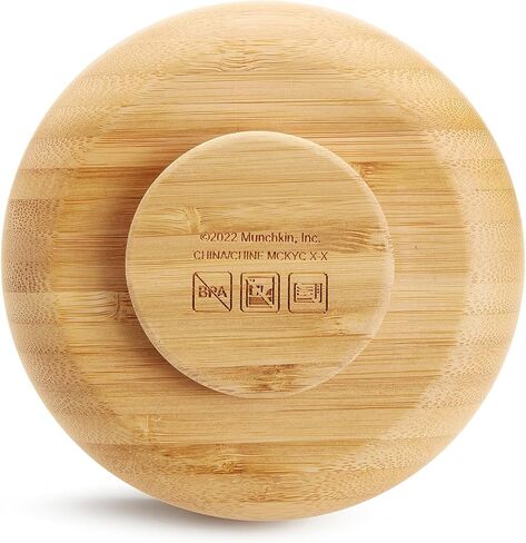 Munchkin® Bambou™ Suction Bowl and Silicone Spoon for Babies and Toddlers, Non-Toxic Bamboo in Saudi Arabia