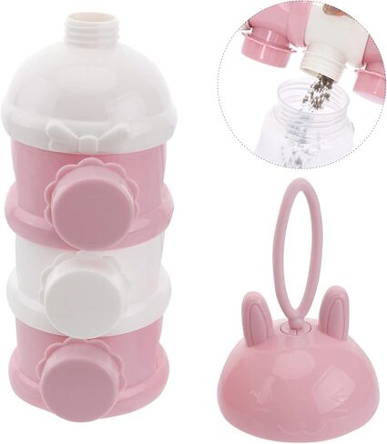 3 Powder Home Feeding Stackable 3 Layer Stackable Formula Dispenser Kids Storage Travel Dispenser Milk for Non- Spill Food Case Snack Formula Portable Simple in Kuwait