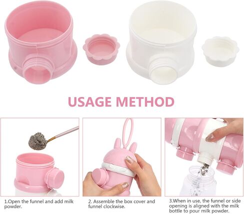 3 Powder Home Feeding Stackable 3 Layer Stackable Formula Dispenser Kids Storage Travel Dispenser Milk for Non- Spill Food Case Snack Formula Portable Simple in Kuwait