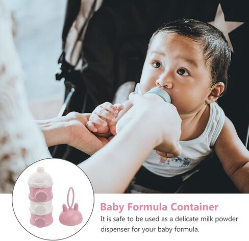 3 Powder Home Feeding Stackable 3 Layer Stackable Formula Dispenser Kids Storage Travel Dispenser Milk for Non- Spill Food Case Snack Formula Portable Simple in Kuwait