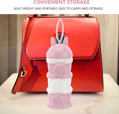 3 Powder Home Feeding Stackable 3 Layer Stackable Formula Dispenser Kids Storage Travel Dispenser Milk for Non- Spill Food Case Snack Formula Portable Simple in Kuwait