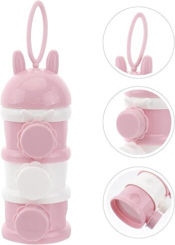 3 Powder Home Feeding Stackable 3 Layer Stackable Formula Dispenser Kids Storage Travel Dispenser Milk for Non- Spill Food Case Snack Formula Portable Simple in Kuwait